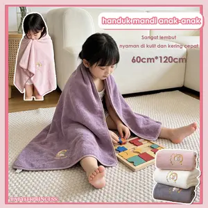 Handuk Bayi / Handuk Bayi Bahan Muslin/ Handuk Anak / Handuk Gambar Bayi 60*120cm Anak-Anak
