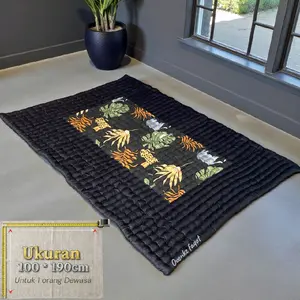 Promo Kasur Lantai Palembang Murah 100x195cm isian Kapuk majun super Kapasitas 1 orang dewasa (single)  motif random Furniture Minimalis