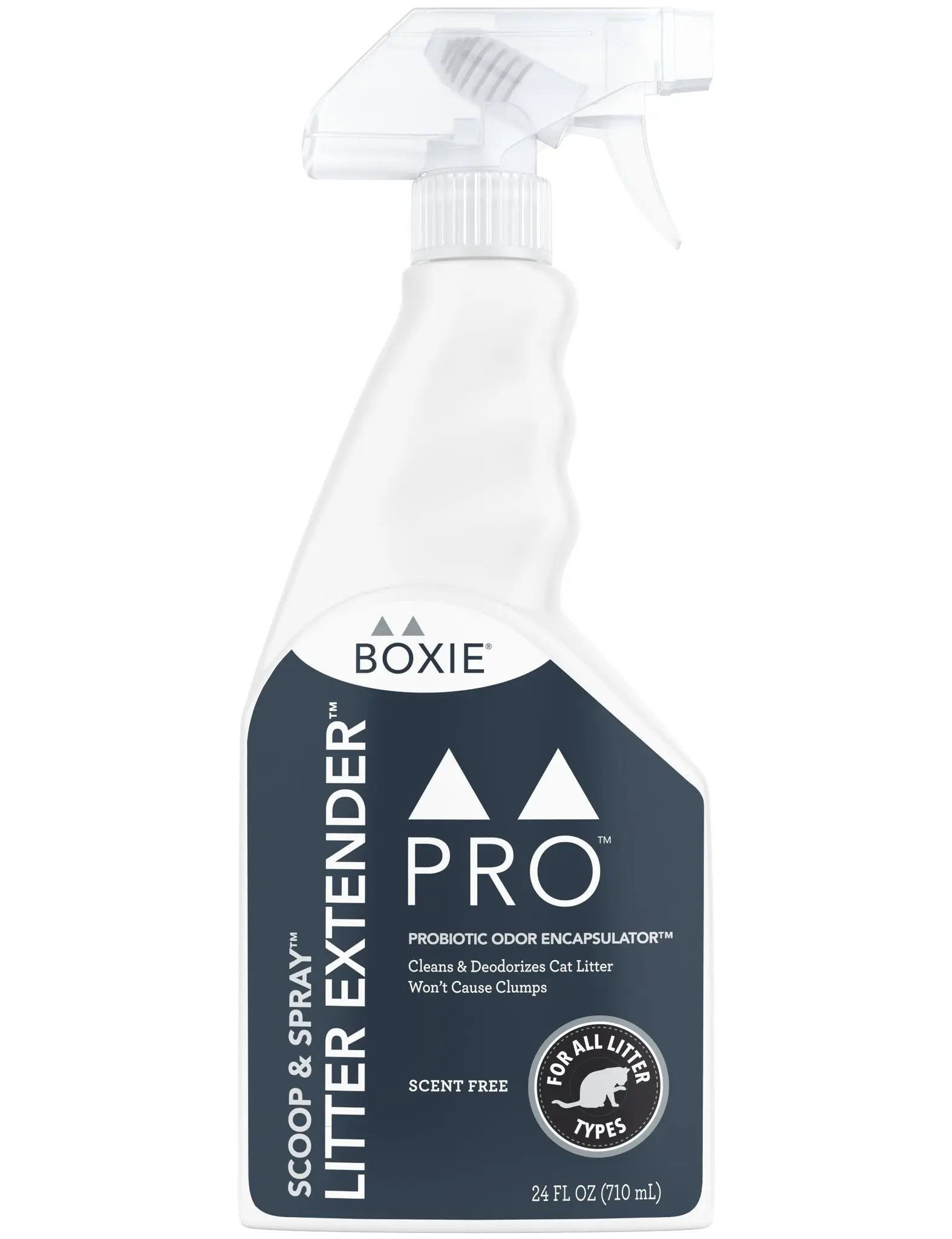 Boxie Pro Scoop & Spray Litter Extender - 24 oz for Cat Owners clumping  litter