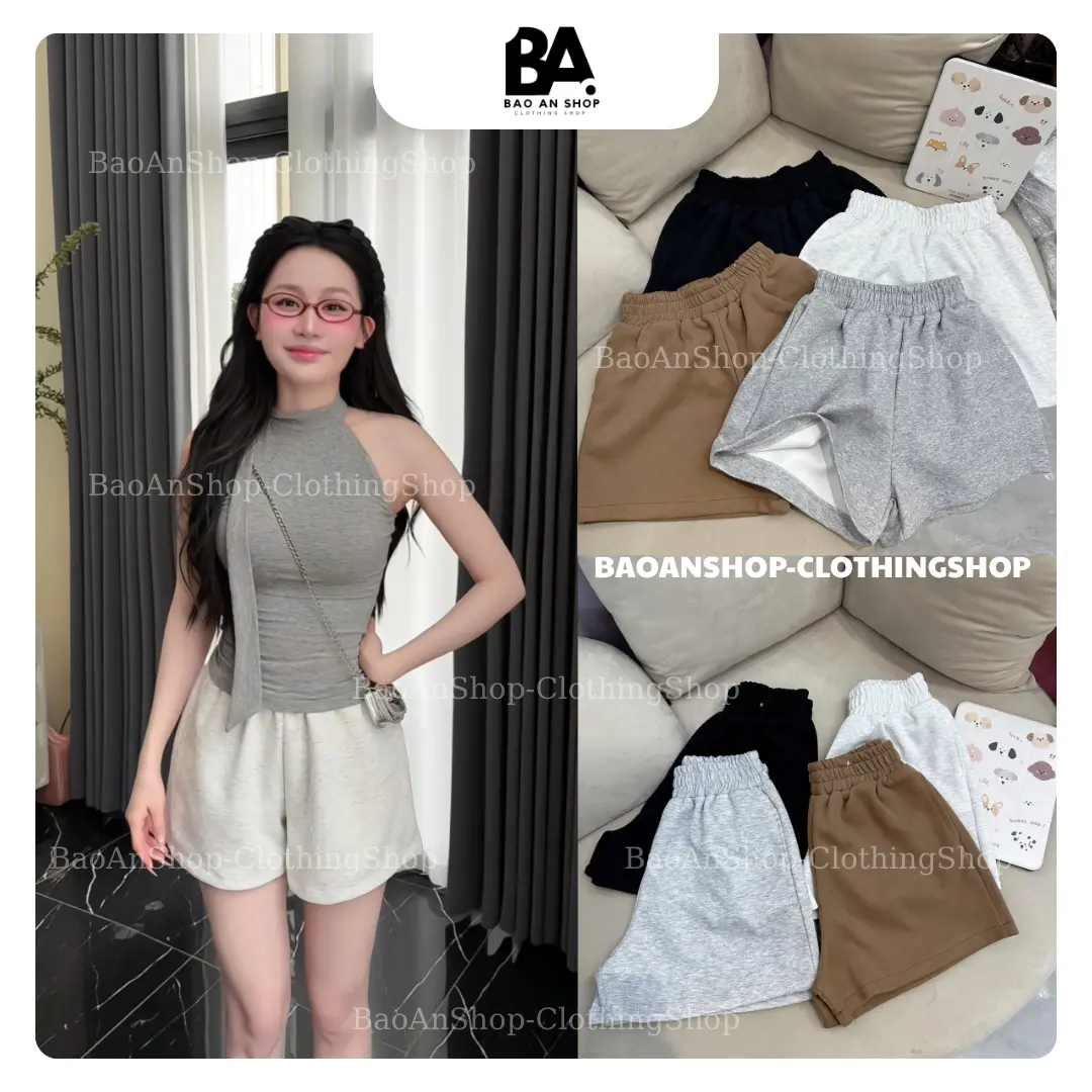 [HÀNG L1 - CÓ BIGSIZE ĐẾN 88KG ] Quần Short Nỉ 2 Da Ép Hàn Dày Dặn Đứng Form Năng Động Dễ Mix Đồ