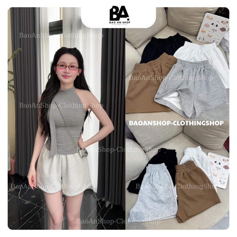 [HÀNG L1 - CÓ BIGSIZE ĐẾN 88KG ] Quần Short Nỉ 2 Da Ép Hàn Dày Dặn Đứng Form Năng Động Dễ Mix Đồ