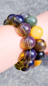 Product Review of 1 pcs 108 10mm beads necklace Nature Chicken Blood Jade yellow beads  necklace from s**2 0