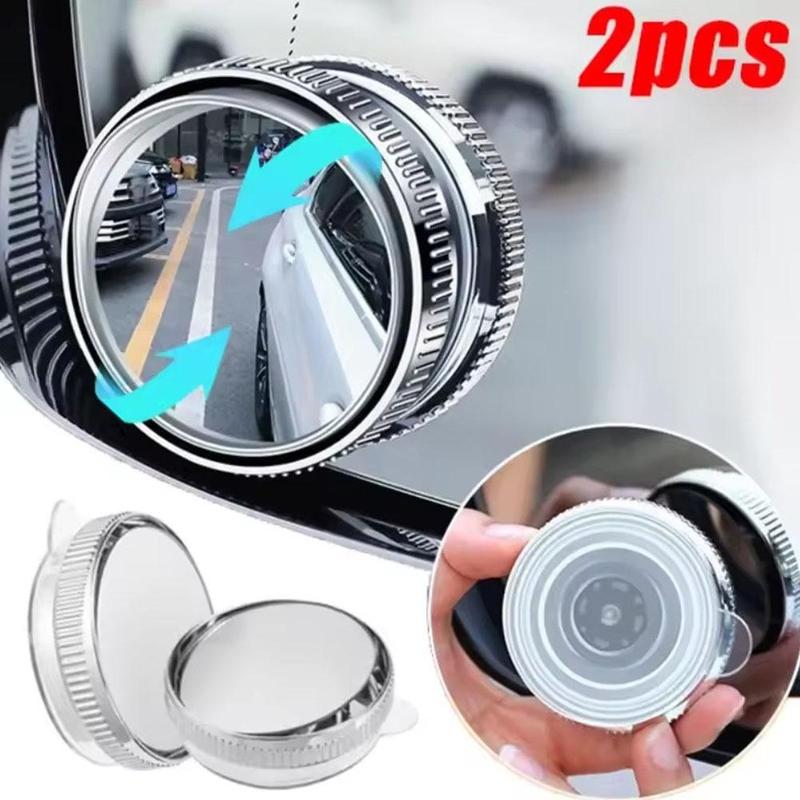 Product Introduction of 2Pcs Universal Car Blind Spot Mirror 360 Degree Adjustable Big Size Wide Angle Round Mirror Suction Cup 23