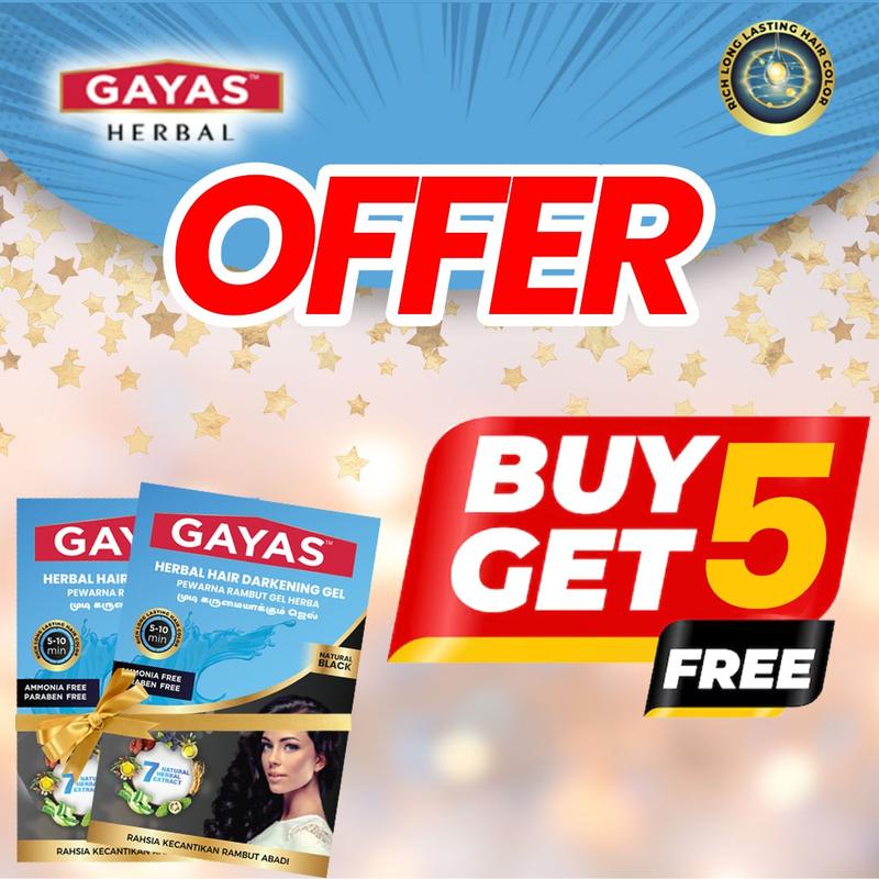 Gayas Herbal Hair Darkening Gel (5sachet) - TikTok Shop Malaysia