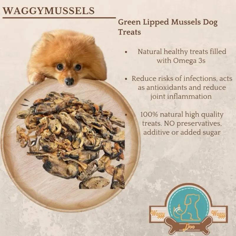 Green Lipped Mussels (Whole) | Dog Treats | Dehydrated Dog Treats 50/100g