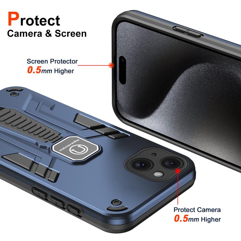 Product Introduction of Silicone Shockproof Foldable Stand Case for iPhone 7/8 Plus/X/11/12/13/14/15 Pro Max - Protective Phone Cover with Built-in Kickstand 18