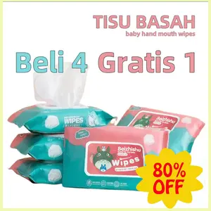 Tisu Basah Bayi Pure Water 80 Lembar | Tanpa Alkohol & Pewangi | Lembut Aman Kulit Sensitif | Travel Friendly | Best Seller Harga Murah COD