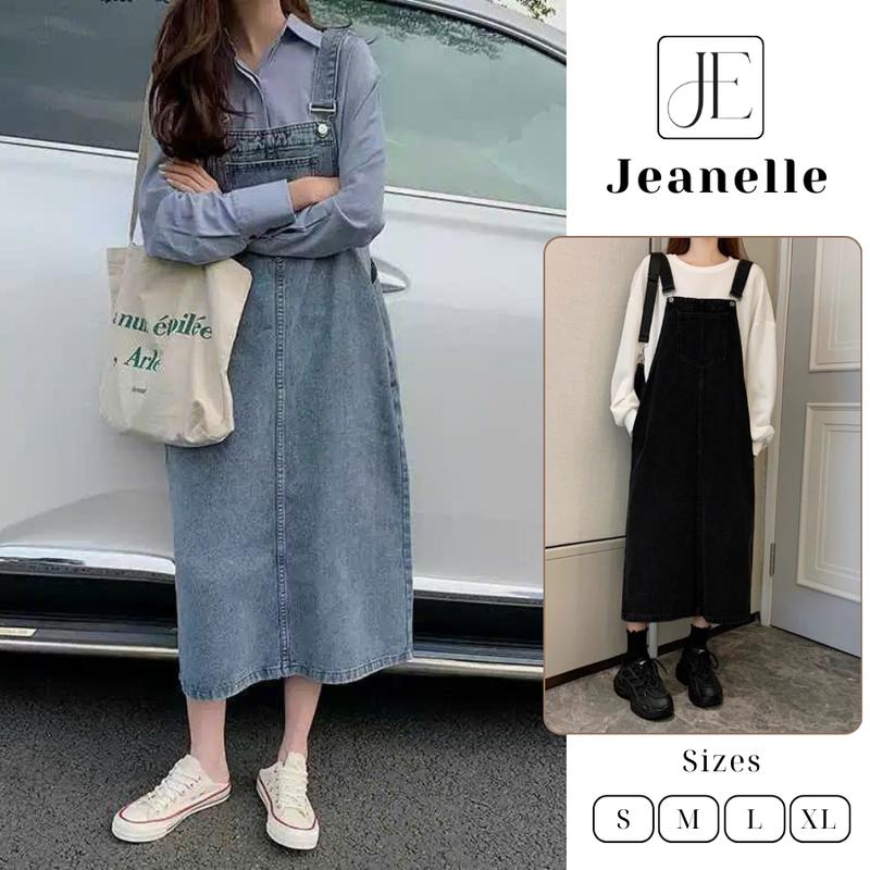 Yếm Jean Dáng Dài Phong Cách Hàn Quốc 