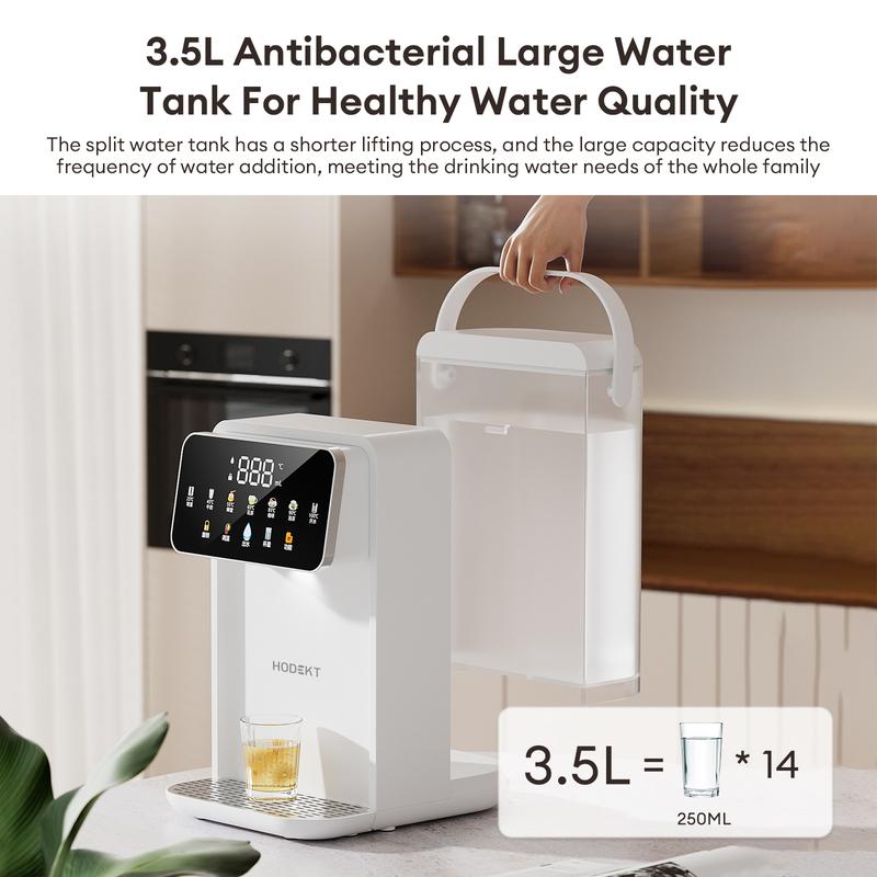 HODEKT 3.5L Water Dispenser LCD Screen Digital Desktop Instant Hot Water Pot Kettle