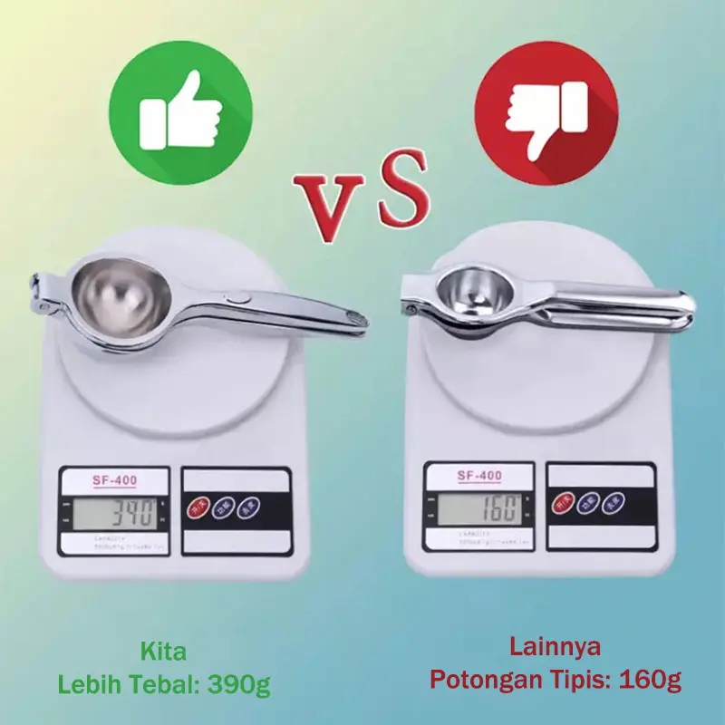 Pemeras Jeruk Manual dari Stainless Steel dan Paduan Seng, Alat Pemeras Lemon, Jeruk, dan Limau Tangan yang Kokoh dengan Desain Kekuatan Tinggi. 1