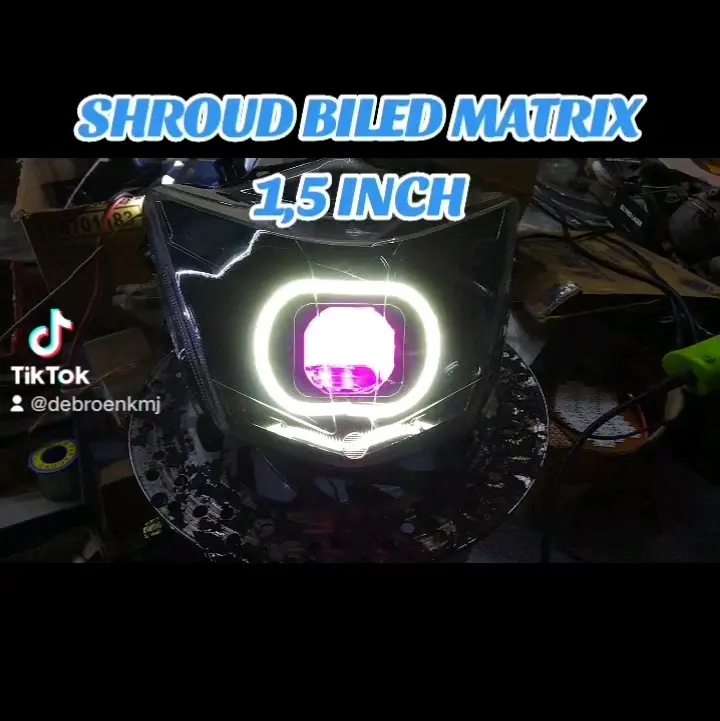 Lampu Shroud Biled 1,5 Inch Matrix Model Bulat, BMW Kecil dan Besar Custom Lampu Alis - Motorcycle 4