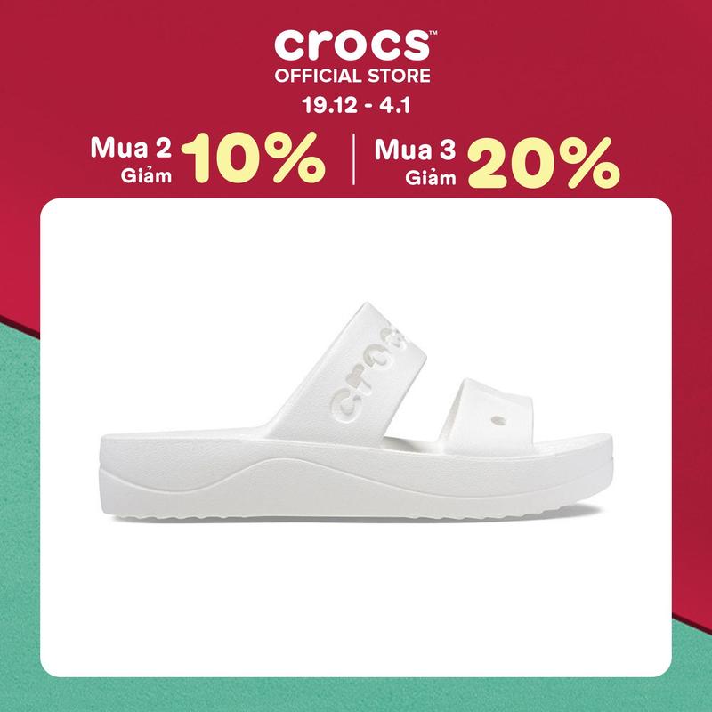  Dép Xăng Đan Nữ Crocs Baya Platform - White - 208188-100 