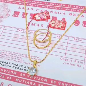 KALUNG LIONTIN FREE ANTING POLOS EMAS MUDA DAPAT SURAT RESMI DARI TOKO PERHIASAN WANITA TERBARU ELEGAN