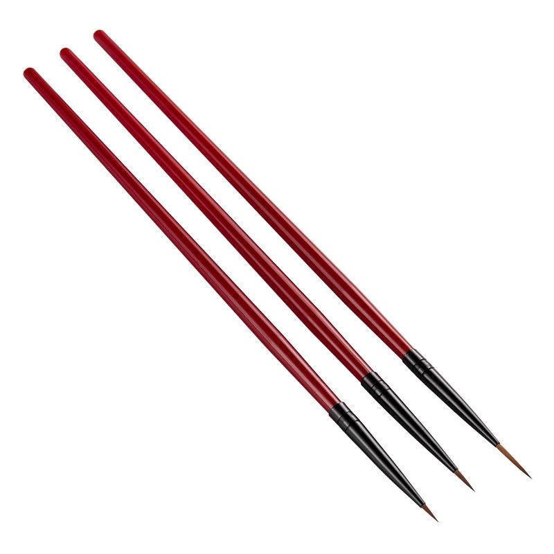Product Introduction of 3pcs Drawing Pen Nail Art Brush French Painting Brush Flower Design DIY Manicure Tool Acrylic Nail Gel Brush Fine Hair Drawing Nail Care Nail Polish 6