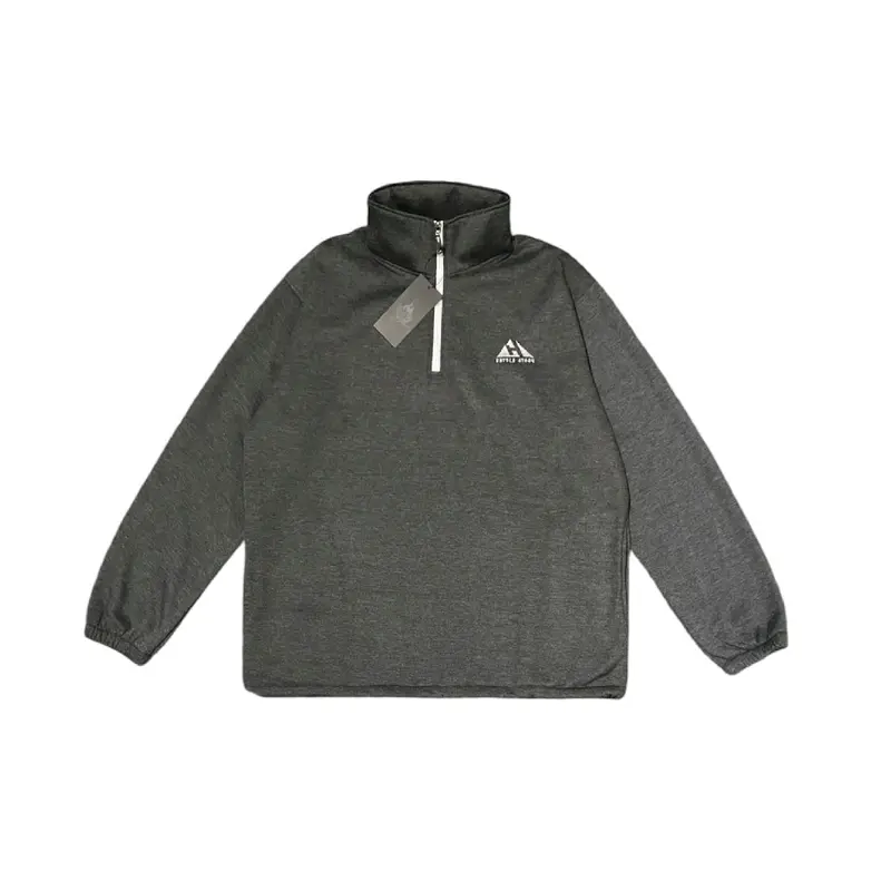 Had And Dinamic Sweater Rugby Half Zipper terbaru sweater crewneck Pria wanita jaket sweater unisex tebal Fleece Distro Bordir Cewek Suiter Keren Basic Cowok 0