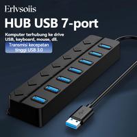 Gambar Actual USB Hub 7-in-1 USB 3.0 5Gbpssaklar independen KV-AD22 Black AksesorisDesktop & Laptop Card Computer Hitam dari Erlvsoiis Kota Administrasi Jakarta Utara 1 Tokopedia