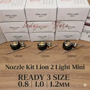 Nozzle Kit Spray Gun Auarita Lion 2 Light Ready 3 Ukuran 0.8 | 1.0 | 1.2mm
