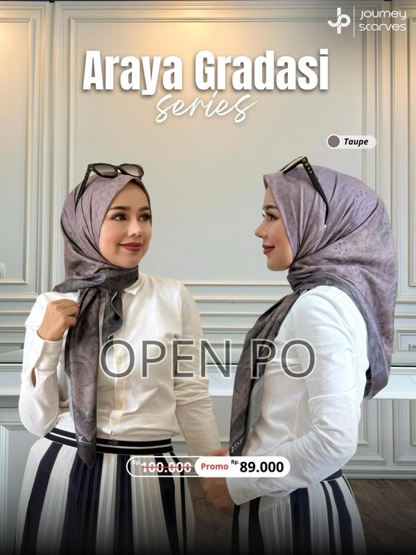 ARAYA SERIES TERBARU by JOURNEY SCARVES ORIGINAL jp ori hijab segiempat wanita muslimah hijab motif