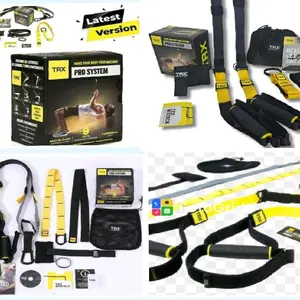TRX PRO 4 Sistem Pelatihan Fisik untuk Latihan di Rumah dan Gym otot portable dengan DVD dan buku panduan ruggedized program latihan progresif 12 minggu