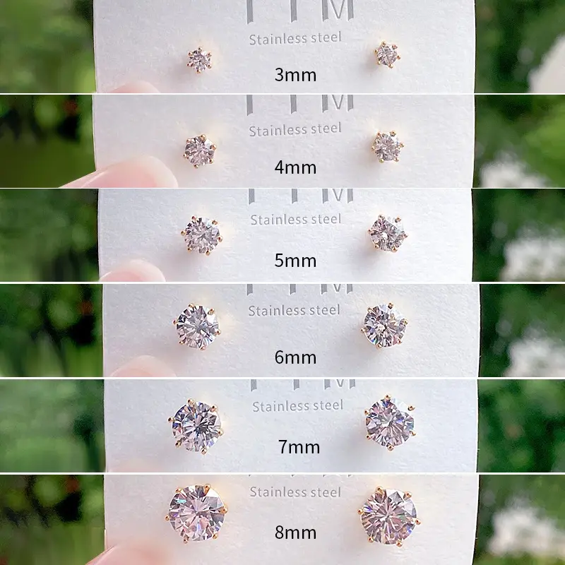 ANTING TUSUK XUPING WANITA ELEGAN PREMIUM PERMATA ZIRKON HIGH QUALITY MODE BARU harian tanaman anting-anting anting  desi Gold Emas Berlian Earrings jepit slundup 0