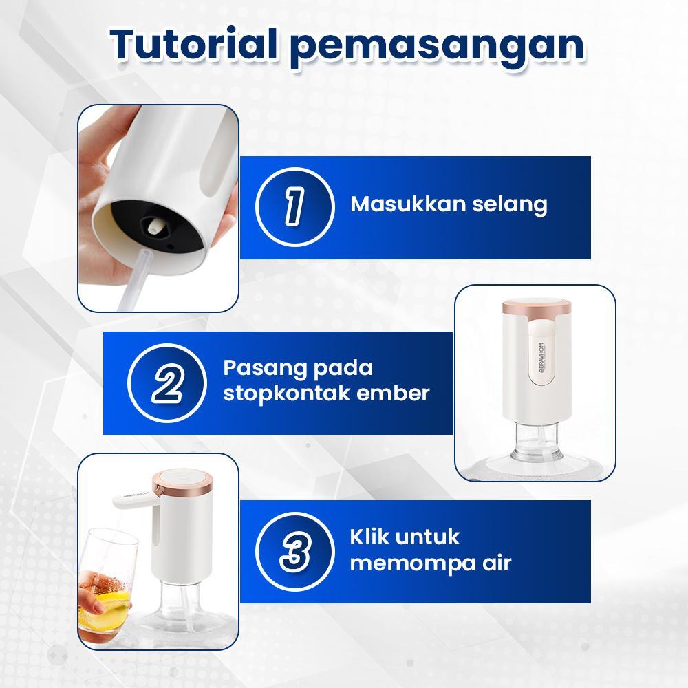 (COD)【 Live Exclusive】 Bravhom Pompa Galon Electric Dapat Dilipat USB Dispenser Portable Galon Air Elektrik NEW (COD)【 Live Exclusive】 Bravhom Pompa Galon Electric Dapat Dilipat USB Dispenser Portable Galon Air Elektrik NEW
