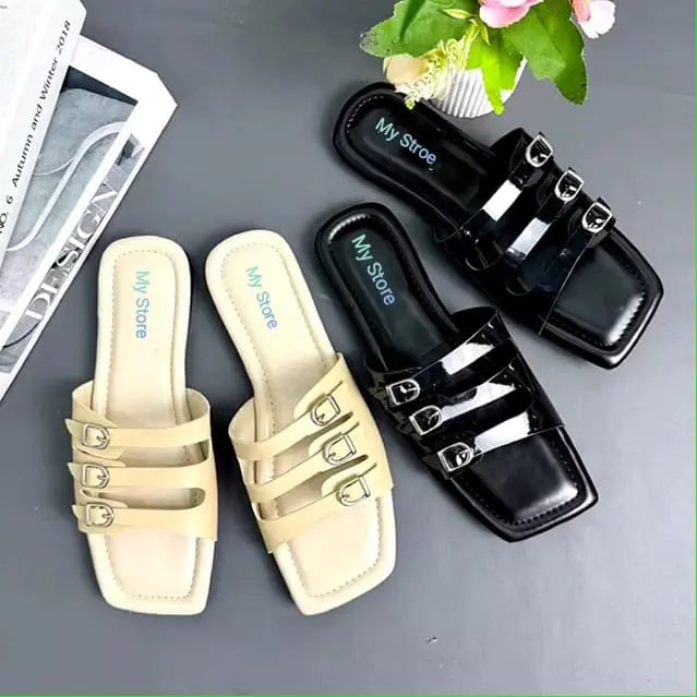 Sandal wanita terbaru Sandal wanita flat sendal wanita kekinian Sendal wanita Korean style Sendal jepit wanita Karet sandal  jumbo