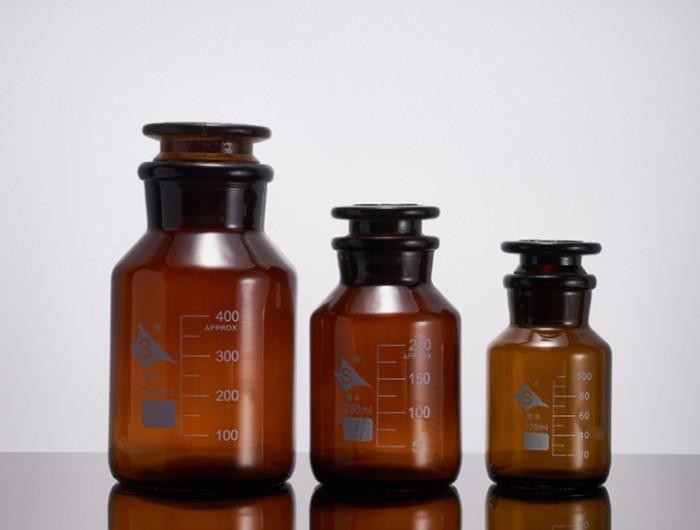 Jual Amber Wide Mouth Graduated Glass Reagent Bottle / Botol Reagen ...