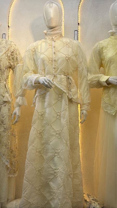 FLASH SALE GAMIS SERIES LEBARAN VIRAL IVORY BUTTER INNER OUTER TERLARIS 2026 Muslim Dress Mewah