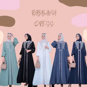 𝕼𝖚𝖊𝖊𝖓 Dress Polos Aplikasi Payet Wanita Busui Friendly Terlaris 2024 Rabbania Dress Matt CerutyBabyDoll Dress Pesta Wanita Mewah Elegant