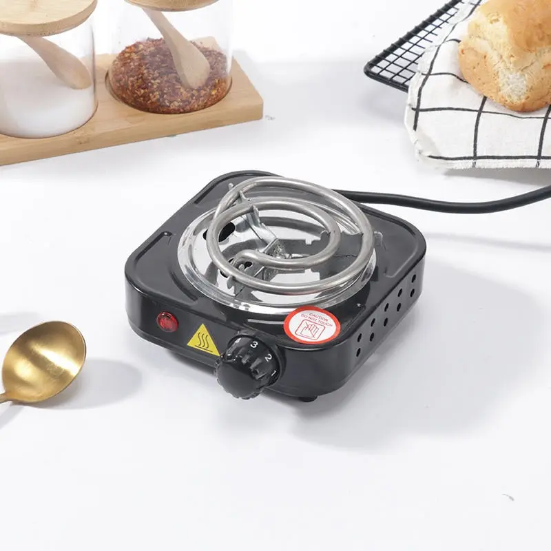 Kompor Listrik 1 Tungku Mini Portable 500W Coil Hot Plate Panas Stabil