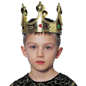 Pesta Party Dress Up Photobooth Mahkota King Crown Plastik
