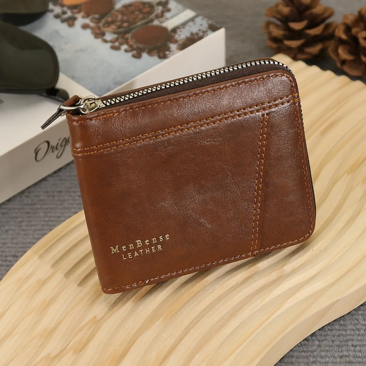 [COD]Ví Ngắn Nam, Sức Chứa Lớn, Có Dây Xích Kẹp, ví đựng tiền Xu Nhiều Khe Cắm Thẻ Wallet Hình Chữ Nhật