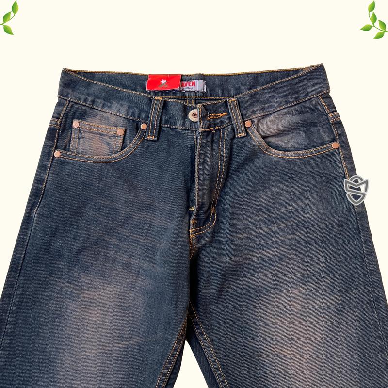 RAVEN Celana Baggy Pants Jeans Pria Gombrong Denim Loose Fit 4