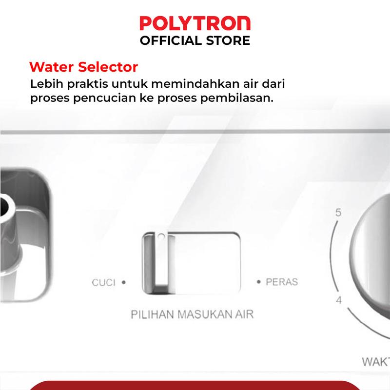 POLYTRON Mesin Cuci 2 Tabung Primadona Giant 7 Kg PWM 7072N 1