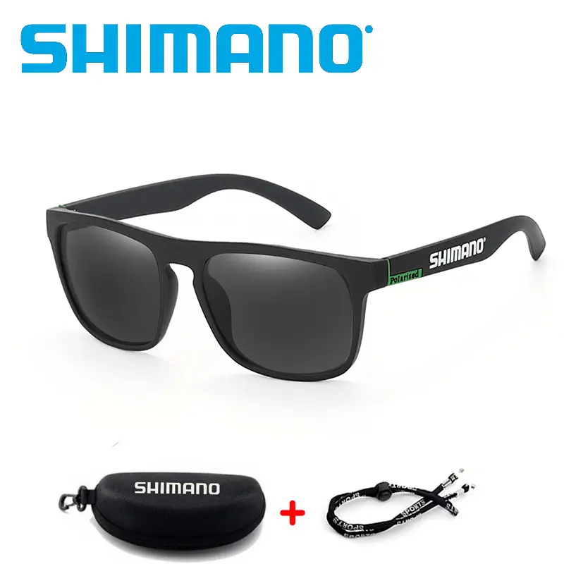 แว่นกันแดดโพลาไรซ์สำหรับตกปลา, SHIMANO, ป้องกัน UV400, สำหรับผู้ชายและผู้หญิง, แว่นตากีฬากลางแจ้ง, เหมาะสำหรับขับรถ, ปั่นจักรยาน, ตกปลา, พร้อมเชือกแว่นและกล่อง