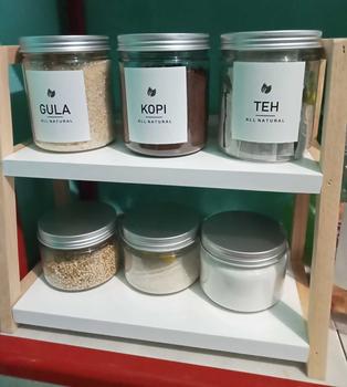 Product Review of COD NEW PAKET HEMAT 6 TOPLES BUMBU TUTUP SILVER ALUMUNIUM FREE NEW LABEL (500ml+1200ml) from f**🐝 0