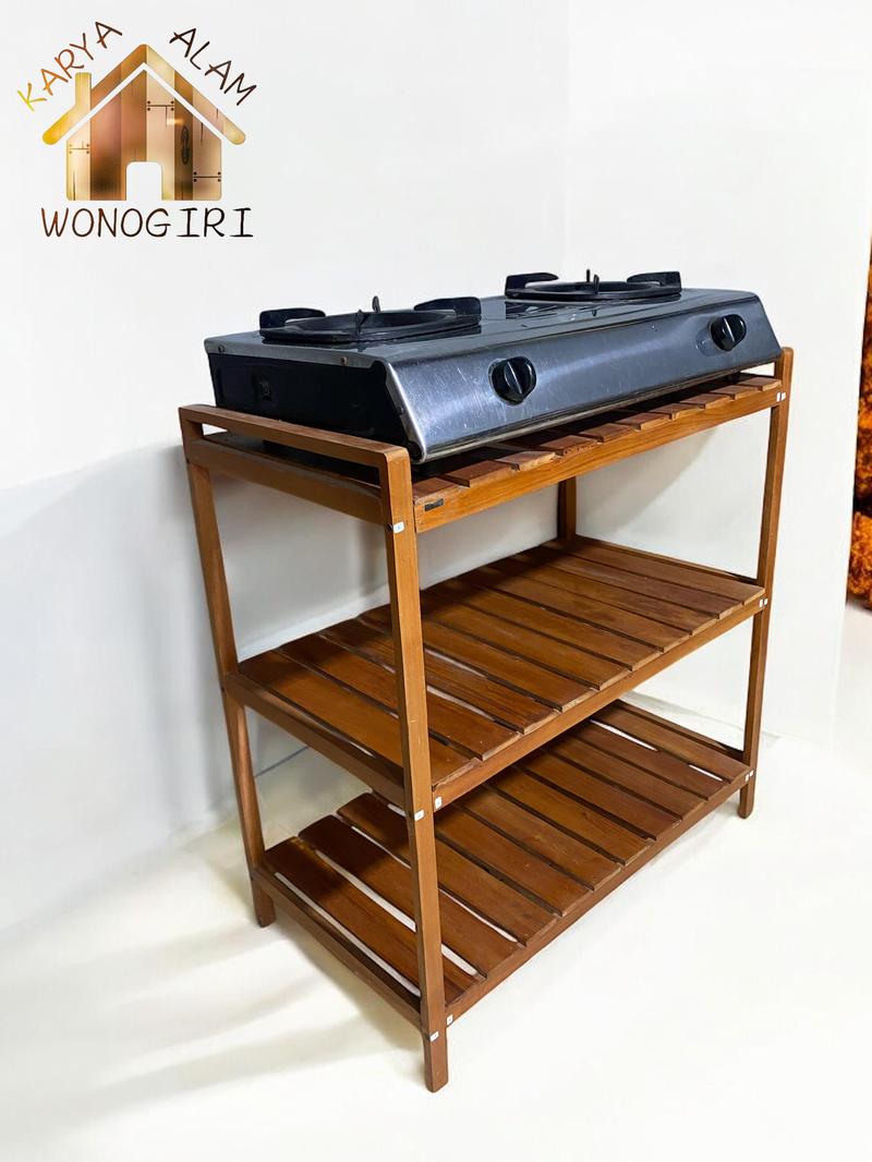 Product Introduction of Meja Serbaguna Kompor Gas 3 Susun Kayu Minimalis Bunga Dapat Diperpanjang - Furniture 7