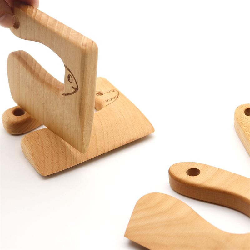 Mini Wooden Kid Knife Wooden Knife Cutting Fruit Salad Toy Kids Kitchen Tools Childrens Kitchen Tools 3