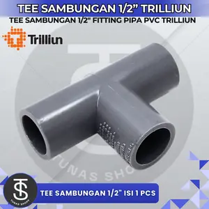Tee AW 1/2" Trilliun Sambungan 3 Arah Pipa PVC / Fitting Pipa PVC Sambungan Tee 1/2 inch AW Trilliun Kuat Awet Anti Bocor