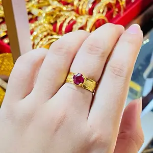 Cincin variasi mata 1 gliter lapis emas 24k (100ml)