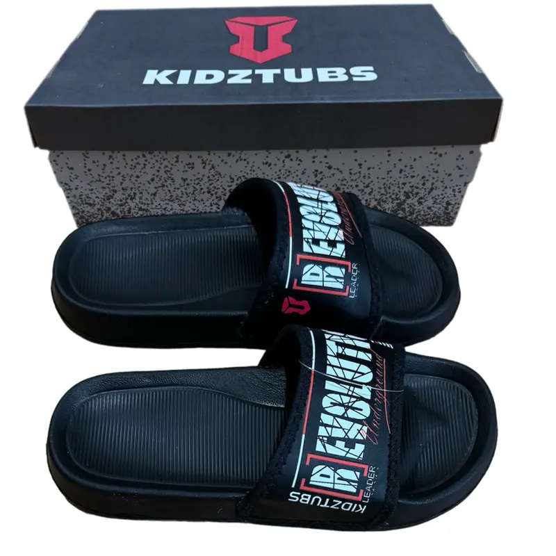 KIDZTUBS Sandal Anak Cowok Sandal Anak Laki-Laki Karet Slipper Slide Selop Slipon Jepit Karakter Warna Hitam 6 10 Tahun KDZ1810012425 Fashion Kaki 6