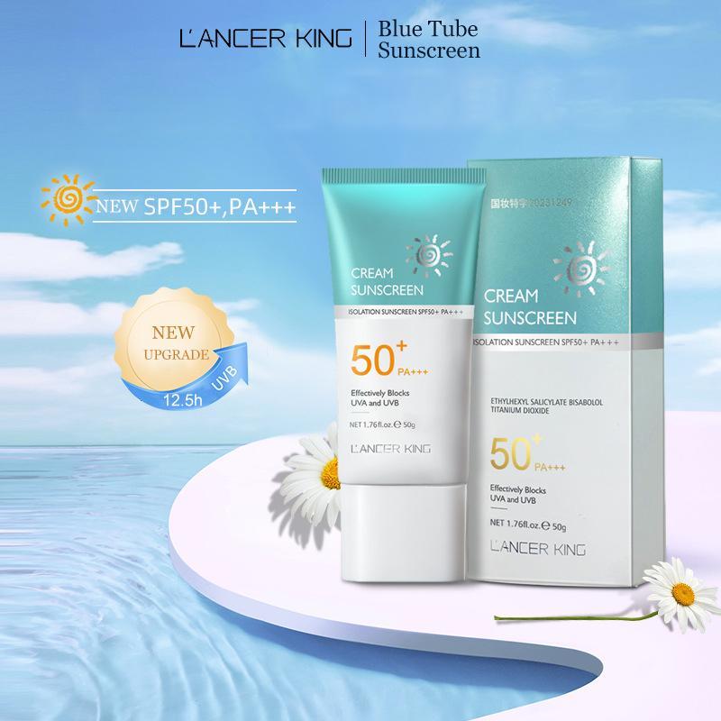 LANCER KING Kem Chống Nắng SPF 50 + PA + + + Bảo vệ mạnh mẽ Trọng Lượng Nhẹ Không Thấm Nước Không Nhờn Làm đều màu da Skincare Sunscreen