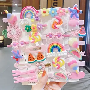 14PCS / SET JEPITAN RAMBUT ANAK MOTIF UNICORN KUDA PONI / AKSESORIS RAMBUT ANAK FASHION KOREA