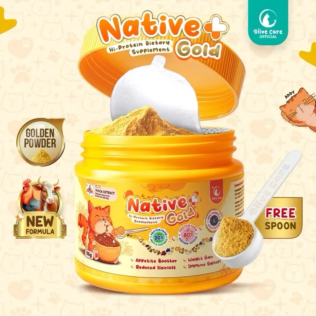 [FLASHSALE] Olive Care Native Vitamin Kucing Tinggi Protein Menjaga Imunitas Bulu Bagus Menambah Nafsu Makan