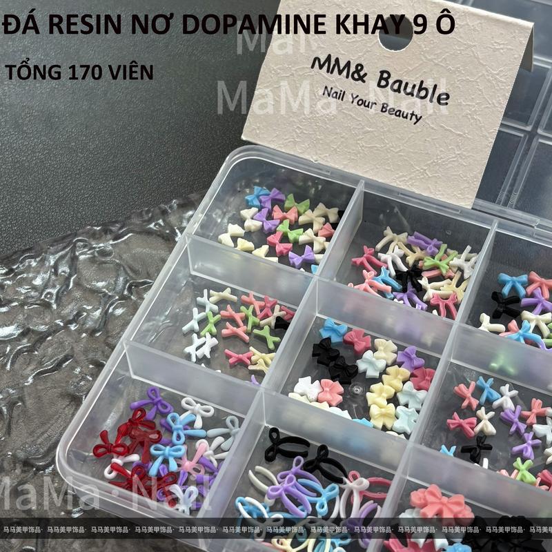 Bộ Làm Móng Tay 9 Món Hình Nơ Dopamine Để Chăm Sóc Móng
