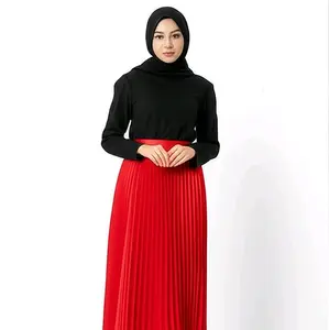 ROK PLISKET PANJANG BAHAN HYGET PREMIUM SPECIAL EDITION 17 AGUSTUS Karet Melar Nyaman  Wanita Tutu Mewah Ring Baju Bawahan Pesta Maxi Silk