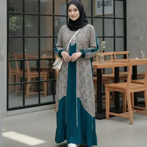 Gamis Rahma rayon Premium- Gamis Lebaran - Baju Wanita Muslimah Exclusive Batik Series Elegant - Batik Samina untuk dayli dan Pengajian