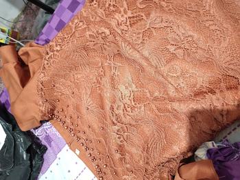 Product Review of Dress Brukat Amanda / Dress brukat / Dress wanita / Dress kondangan Cantik Casual Panjang Velvet Formal Sabrina Nyaman Pesta Mewah Gaun from M**6 1