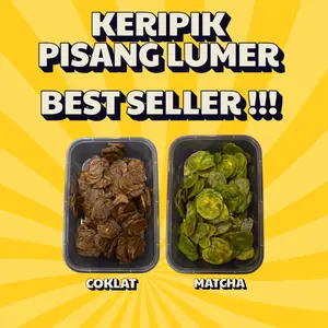 1 BOX MURAH! Keripik Pisang Coklat Lumer – 150gr  Snack Cemilan Cokelat Kekinian