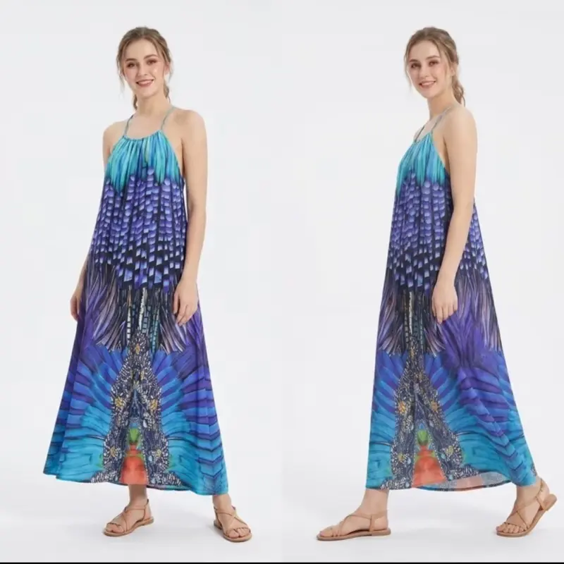 Elzhava dress tali audy / Dres audy pantai / Dress busui / Dress bumil rayon motif
